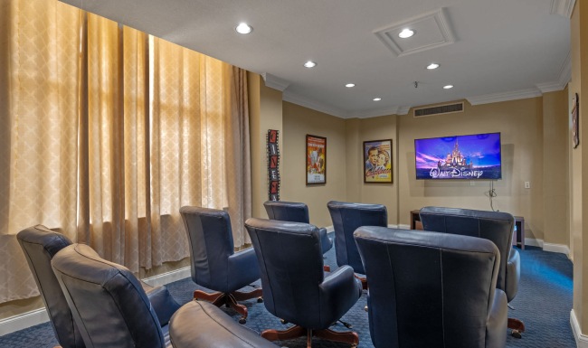 screening room with lounge seating